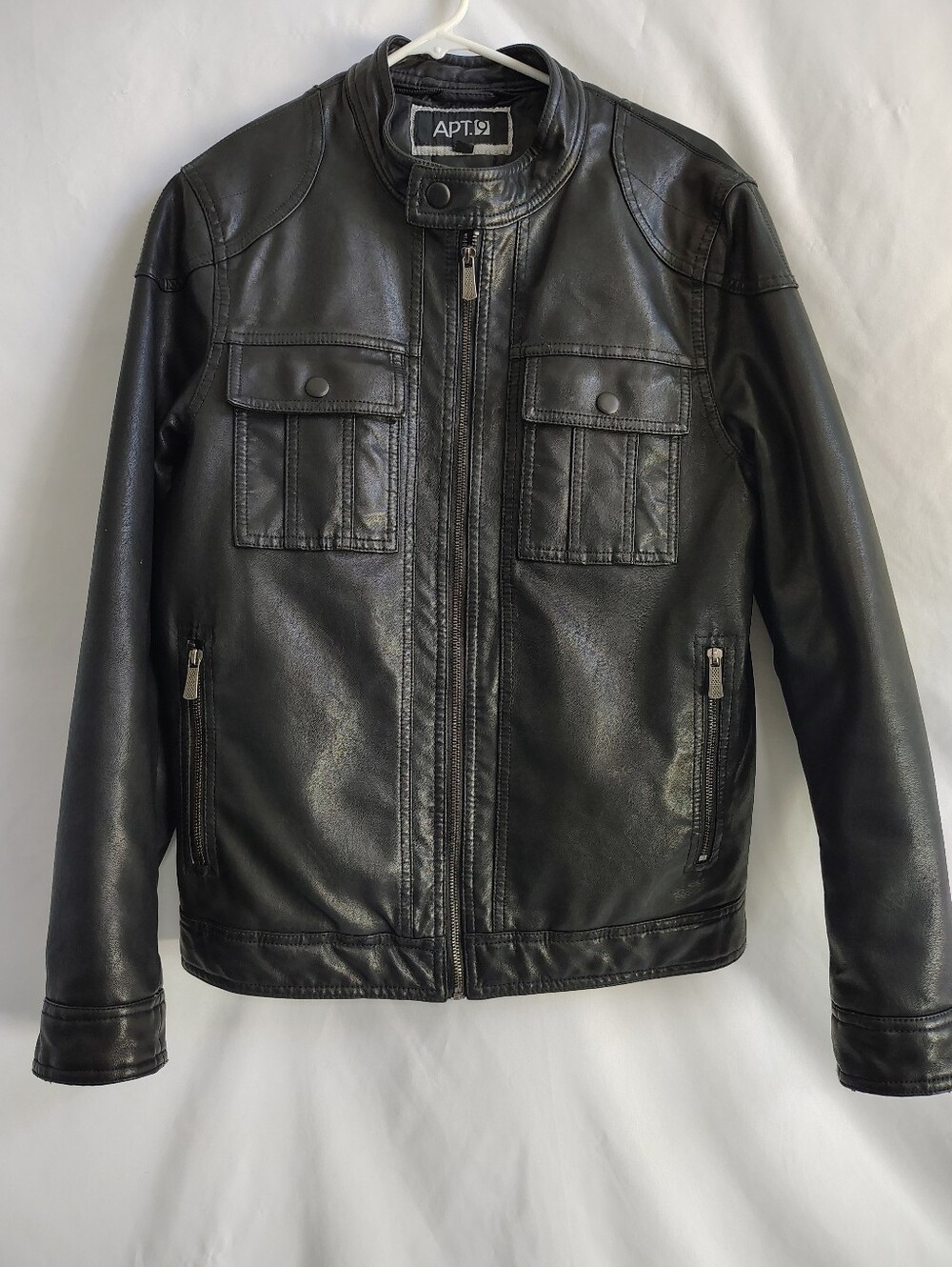 Leather Jacket Moto-Style APT 9  Men's S